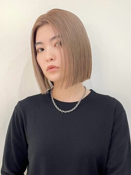 ニューヨークニューヨーク イオンスタイル東淀川店(NYNY) 切りっぱなしボブ×ベージュカラー