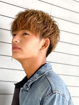 エルマーク 梅田(L-MARK) 波巻きスパイラル/シャドウパーマ/サーフカール/men's/メンズ