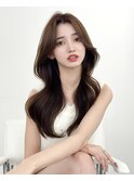 韓国ヘア レイヤー 顔まわり