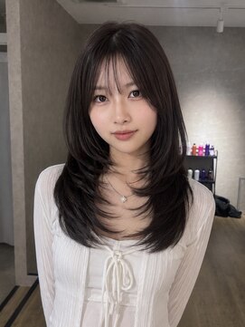 エトワ 中央店(etoi) 大分ミディアムボブレイヤー軽め韓国レイヤーくびれスタイル