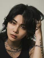 アンサー 渋谷(ANSWER)&nbsp;渋谷メンズボブメンズミディアムセンターパートニュアンスパーマ