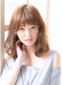 《Barretta/蒲田464》☆フリンジバング×セミウェットミディ☆
