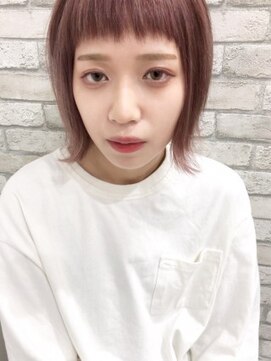 ローランド(Rowland) ハイトーンピンク！ショートバング！