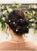 【結婚式、二次会に♪】編み編みアップスタイル☆