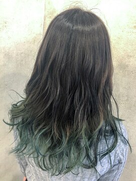 アクイール ピュール ヘア(Accueillir Pur hair) グリーングラデーション【見附】【長岡】