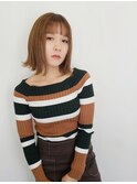 30、40、50代 外ハネミディアムヘア