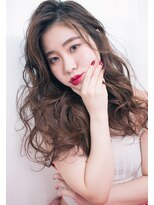 ミシェリー(misherry)&nbsp;小顔 20代30代 マロンベージュセミロング髪質改善 イメチェン