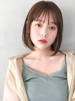 ミニボブ♪縮毛矯正イヤリングカラー小顔ベビーバング※時田