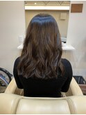 アッシュ系カラー　　ロングストレート