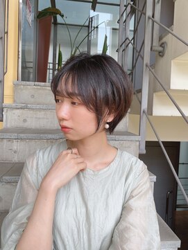 ロンド ストラーダ 心斎橋(Lond strada) 【津賀 涼】ショートグレージュカラーボブウルフココアベージュ