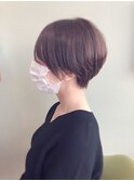 スモーキーベージュ×ナチュラルショート