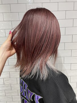 ループウエスト(LOOP WEST) ピンクラベンダー×ホワイトカラー