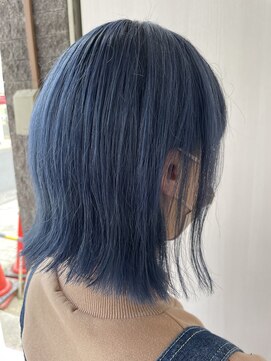 アモヘアー 城山店(amo hair) ダークブルーカラー