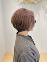 オレンジ梅田店(ORANGE)&nbsp;ショートボブ/脱白髪染め/ピンクベージュ/ミナ