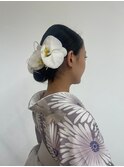 【BelleCoupes】日本髪 和装ヘア 着物ヘア まとめ髪シニヨン生花