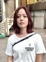 サラ 天神大名店(SARA) 【天神】切りっぱなしレイヤーxチェリーレッド