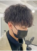 マッシュスパイラルパーマツイストスパイラル波巻きメンズ