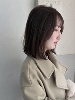 キャンバス バイ ネオリーブ 横浜西口(Canvas by neo.)&nbsp;くびれヘア ボブレイヤー ラテベージュ 横浜レイヤーカット