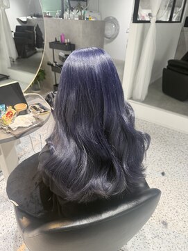 ルモ(Lumo) 【MIHO】ブルーラベンダー×セミロング