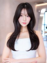 20代30代かわいい/顔まわりレイヤー/前髪/アンブレラカラー