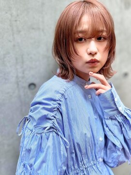 ジ エクト リアン 箕面店(The Ect Lien) 似合わせレイヤーボブ◇ピンクベージュカラー