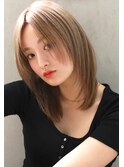 【Blanc】レイヤーカット＿韓国ヘア＿ハイトーンベージュ