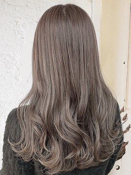 エノア 東京(ENORE) セミロング|アッシュミルクティー|ブリーチなしダブルカラー