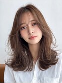 レイヤーカット　顔まわり　韓国風