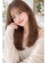アース 焼津店(HAIR&MAKE EARTH)&nbsp;ブラウンベージュ×顔周りレイヤー