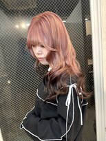 ラニヘアサロン(lani hair salon) ミルクティーピンクベージュ/コーラルベージュ/裾デザインカラー