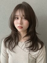 シーク 天神(SEEK)&nbsp;レイヤーカット/ハッシュカット/グレージュ/韓国ヘア/顔まわり