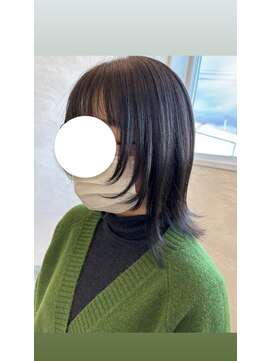 ヘアーチェリーコーク ランプ(HAIR CHERRY COKE Lamp) ◯顔まわりlayer×ミントグレー