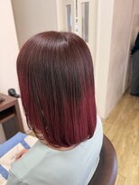 ジュエ ヘアー デザイン(Jue hair design)&nbsp;ボルドーグラデーション/イルミナカラー/夏カラー/知立/20代