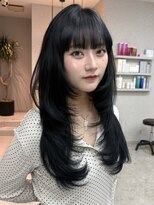 ボタン ハカタ(VOTAN hakata)&nbsp;【小辻星来】ハイレイヤーカット×ブルーブラック