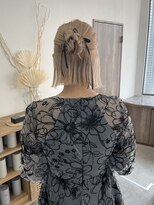 ウル 岡山駅店(ULu.)&nbsp;結婚式ヘア二次会ヘア編みおろしカチモリシニヨン岡山ヘアセット