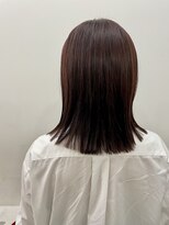 エンドリンク(endlink) ツヤ髪、ボルドーカラー×ミディアム