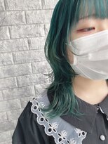 リアイス(Re:ICE) ミニウルフ/くすみブルー/流れるレイヤー/インナーハイライト