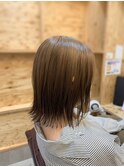 大人かわいい☆無造作カール♪ひし形くびれミディ