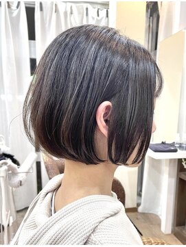 マークス(marks) 大人綺麗、可愛い丸みボブ　ラベンダーアッシュ