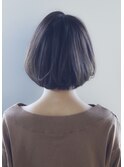 ボブ 前髪　大人ショート シアーカラー/横浜髪質改善