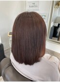 20代30代40代大人可愛い耳かけナチュラルブラウンストレートロブ
