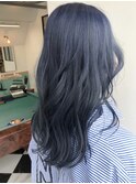 ダブルカラーミルクティーベージュカラーブルーブラックブリーチ