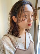 アム(amu)&nbsp;【デジタルパーマ】ミディアムパーマ×コテ巻きパーマ