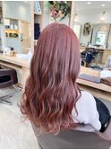 ベビーピンク/レイヤーロング/20代/30代/40代/50代