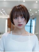 20代30代大人かわいい丸みショート似合わせカットシアカラー前髪