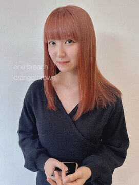 イル(ill) 透明感　オレンジベージュ　ガーリーストレート　大須