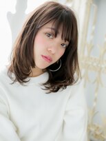 モッズ ヘア 福岡姪浜店(mod's hair) mod's姪浜/斜めバングレイヤーカットくせ毛風こなれセミディh