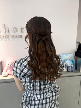 ユーフォリア エヌ 池袋サンシャイン通り店(Euphoria +n) 360°かわいいリボンハーフアップ♪ お呼ばれヘア