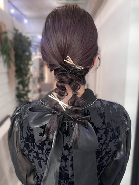 ジゼル 博多筑紫口店(GiseL) 編みおろしポニー　ツインテール　結婚式　ライブ　20代30代