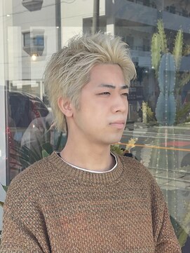 ポイントファイブバイソレイユ 小松店.5 by SOLEIL) スパイキーショート×抜きっぱなしブロンド